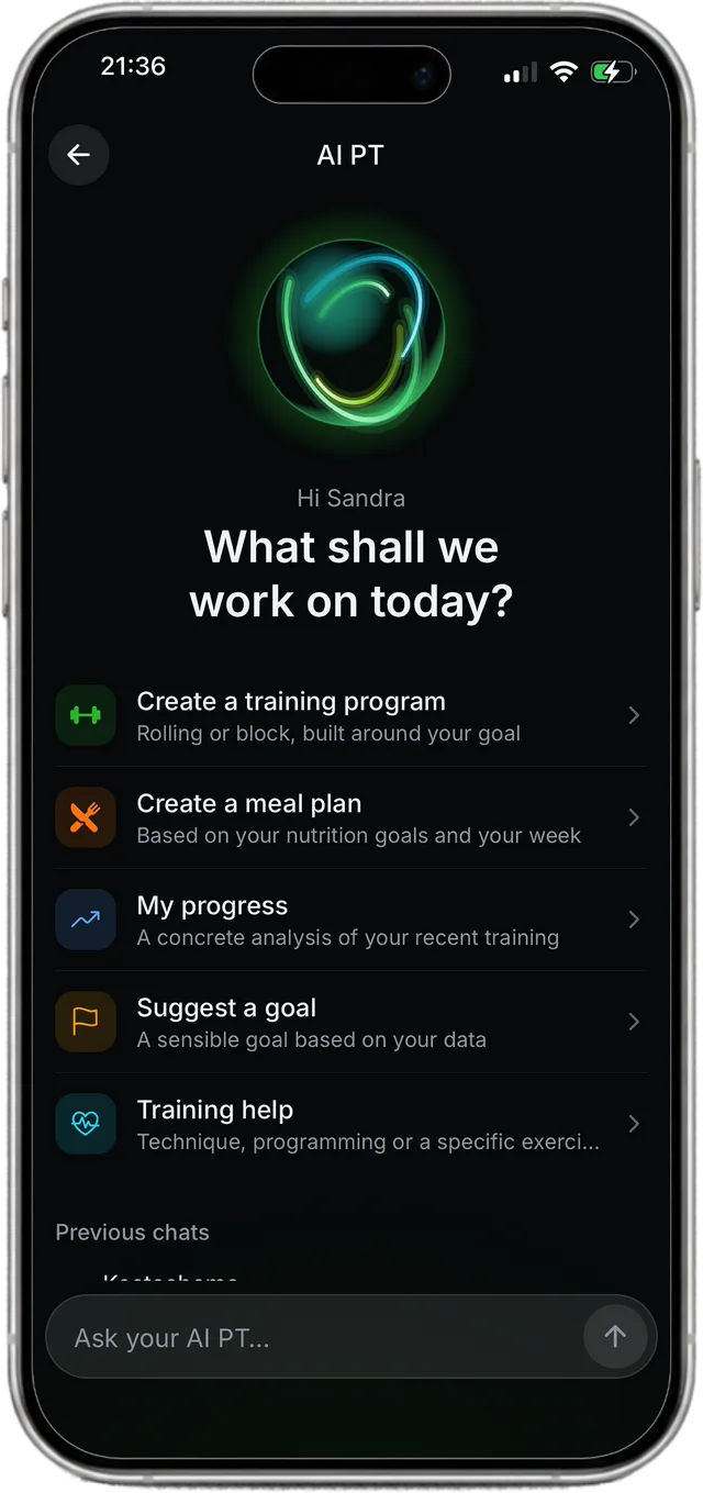 The Digital PT in the app